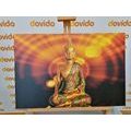 CANVAS PRINT BUDDHA STATUE WITH AN ABSTRACT BACKGROUND - PICTURES FENG SHUI - PICTURES