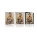 POSTER BUDDHA STATUE IN A MEDITATING POSITION - FENG SHUI - POSTERS