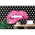 TAPETE ROSA LIPPEN ALS POP-ART - POP-ART-TAPETEN - TAPETEN