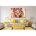 CANVAS PRINT LION'S FACE - PICTURES OF ANIMALS - PICTURES