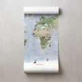 FOTOTAPETA SVĚTOVÁ MAPA SE ZVÍŘATY - DĚTSKÉ TAPETY - TAPETY
