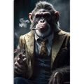 CANVAS PRINT ANIMAL GANGSTER MONKEY - PICTURES OF ANIMAL GANGSTERS - PICTURES