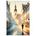 OBRAZ STARÉ MĚSTO ZA ÚSVITU - OBRAZY MĚSTA - OBRAZY