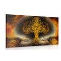 WANDBILD RABEN UND BAUM DES LEBENS - BILDER MIT FENG SHUI-MOTIVEN - BILDER