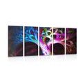 5-PIECE CANVAS PRINT MYSTERIOUS ABSTRACT TREE - ABSTRACT PICTURES - PICTURES