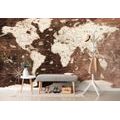 SELF ADHESIVE WALLPAPER MAP ON A WOODEN BACKGROUND - SELF-ADHESIVE WALLPAPERS - WALLPAPERS