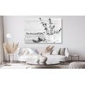 CANVAS PRINT RUSTIC STILL LIFE IN BLACK AND WHITE - BLACK AND WHITE PICTURES - PICTURES