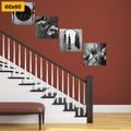 CANVAS PRINT SET IN BLACK AND WHITE ETHNO DESIGN - SET OF PICTURES - PICTURES