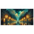 OBRAZ ROMANTICKÁ ULICE S POULIČNÍMI LAMPAMI - OBRAZY MĚSTA - OBRAZY
