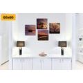 CANVAS PRINT SET NATURE FULL OF ROMANTIC COLORS - SET OF PICTURES - PICTURES