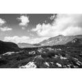 WALL MURAL BLACK AND WHITE VALLEY IN MONTENEGRO - BLACK AND WHITE WALLPAPERS - WALLPAPERS