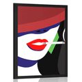 PLAKAT KOBIETA W KAPELUSZU W STYLU POP-ART - POP ART - PLAKATY