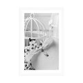 POSTER WITH MOUNT ROMANTIC STILL LIFE IN VINTAGE STYLE IN BLACK AND WHITE - BLACK AND WHITE - POSTERS