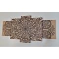 QUADRO IN 5 PARTI MANDALA CON ASTRATTA FANTASIA NATURALE - QUADRI FENG SHUI - QUADRI