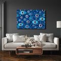 TABLEAU SUR TOILE – YEUX BLEUS MYSTÉRIEUX - TABLEAUX PAR THÈME - TABLEAUX