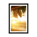 POSTER WITH MOUNT SUNRISE ON A CARIBBEAN BEACH - NATURE - POSTERS