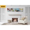 CANVAS PRINT SET PAINTED LANDSCAPE - SET OF PICTURES - PICTURES