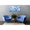 CANVAS PRINT BLUE-WHITE HYDRANGEA FLOWERS - PICTURES FLOWERS - PICTURES