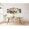 5-PIECE CANVAS PRINT DELICATE FLORAL COMPOSITION - STILL LIFE PICTURES - PICTURES