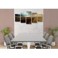 5-PIECE CANVAS PRINT ROAD IN THE MIDDLE OF THE DESERT - PICTURES OF NATURE AND LANDSCAPE - PICTURES