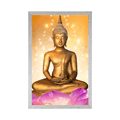 POSTER STATUIE A LUI BUDDHA PE O FLOARE DE LOTUS - FENG SHUI - POSTERE