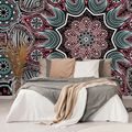 TAPETE INDISCHES MANDALA MIT BLUMENMUSTER - TAPETEN MIT FENG SHUI-MOTIVEN - TAPETEN