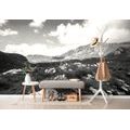 SELF ADHESIVE WALL MURAL BLACK AND WHITE VALLEY IN MONTENEGRO - SELF-ADHESIVE WALLPAPERS - WALLPAPERS