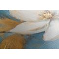 TABLEAU SUR TOILE – FLEUR BLANCHE AUX FEUILLES DORÉES - TABLEAUX - 🔥 VENTE TOTALE