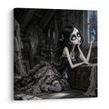 QUADRO SU TELA – SOGNI LUNARI DI UNA RAGAZZA OSCURA - QUADRI HALLOWEEN E HORROR - STAMPE E QUADRI