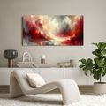 OBRAZ PLAMENY V RUDÉ MLZE - OBRAZY ABSTRAKTNÍ TVARY - OBRAZY