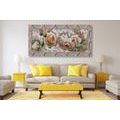 CANVAS PRINT ROSES IN A HISTORICAL FRAME - PICTURES FLOWERS - PICTURES