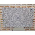 CANVAS PRINT DETAILED DECORATIVE MANDALA IN BLUE COLOR - PICTURES FENG SHUI - PICTURES