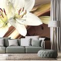 SELF ADHESIVE WALLPAPER DECENT LILY ON AN ABSTRACT BACKGROUND - SELF-ADHESIVE WALLPAPERS - WALLPAPERS