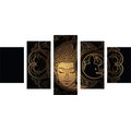 5-PIECE CANVAS PRINT HARMONIOUS POWER OF BUDDHA - PICTURES FENG SHUI - PICTURES