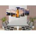 5-PIECE CANVAS PRINT LONDON BIG BEN AT NIGHT - PICTURES OF CITIES - PICTURES