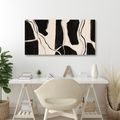 TABLEAU SUR TOILE – FORMES MINIMALISTES EN NOIR ET BLANC - IMAGES FORMES ABSTRAITES - TABLEAUX
