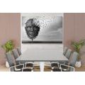 CANVAS PRINT ABSTRACT FACE IN THE FORM OF A TREE - BLACK AND WHITE PICTURES - PICTURES