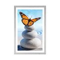 POSTER – EQUILIBRIO DI PIETRE E FARFALLA - FENG SHUI - POSTER
