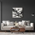 WANDBILD EXPRESSIVE SCHWARZE STRICHE - WANDBILDER ABSTRAKTE FORMEN - BILDER