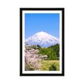 POSTER MIT PASSEPARTOUT VULKAN FUJI - NATUR - POSTER