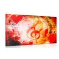 TABLEAU SUR TOILE – AMOUR POUR LA MUSIQUE - TABLEAUX D'AMOUR - TABLEAUX