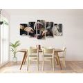 5-PIECE CANVAS PRINT HANGING PASTRY ON A ROPE - PICTURES OF FOOD AND DRINKS - PICTURES