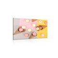 CANVAS PRINT MACARONS IN A CONE - PICTURES OF FOOD AND DRINKS - PICTURES