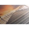 CANVAS PRINT OLD WOODEN PIER - PICTURES OF NATURE AND LANDSCAPE - PICTURES