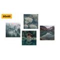 CANVAS PRINT SET MAGICAL NATURE - SET OF PICTURES - PICTURES