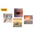 CANVAS PRINT SET VACATION IN PARADISE - SET OF PICTURES - PICTURES