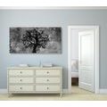 CANVAS PRINT BLACK AND WHITE TREE OF LIFE - BLACK AND WHITE PICTURES - PICTURES