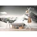 SELF ADHESIVE WALL MURAL SNOWY BLACK AND WHITE MOUNTAINS - SELF-ADHESIVE WALLPAPERS - WALLPAPERS