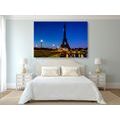 CANVAS PRINT EIFFEL TOWER AT NIGHT - PICTURES OF CITIES - PICTURES