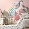 FOTOTAPETA PASTELOVÝ JEDNOROŽEC V DUZE - TAPETY - TOTÁLNÍ VÝPRODEJ 🔥
